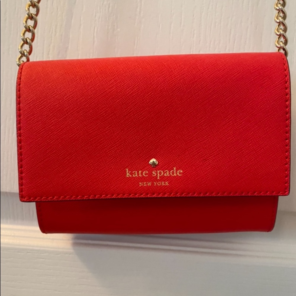 MOVING SALE- Kate Spade candy red messenger purse